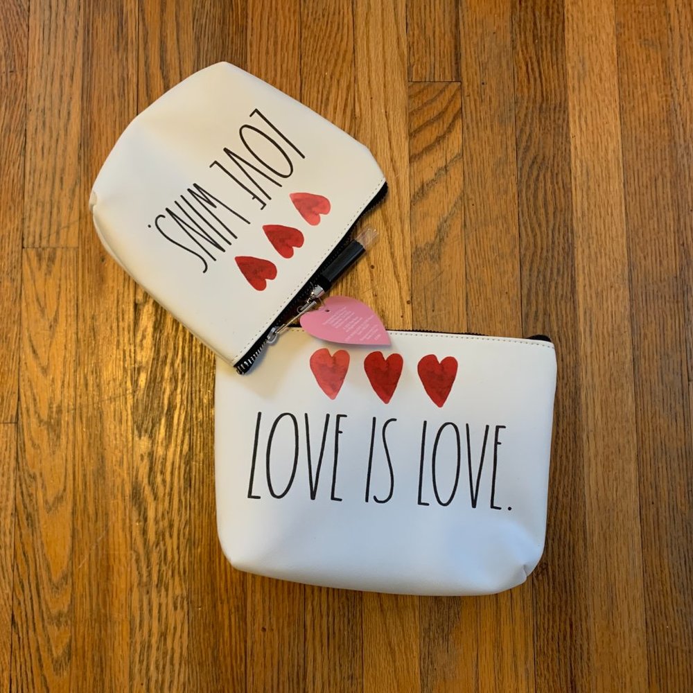 Rae Dunn Bag Set, Rae Dunn Makeup Bag, Love is Love, Love Wins, Love Wins Bag